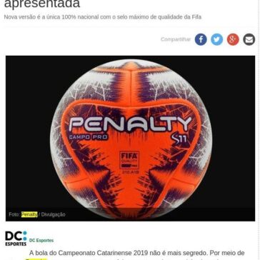 Com tons de roxo e laranja, bola que será utilizada no Catarinense 2019 é apresentada – Hora de Santa Catarina