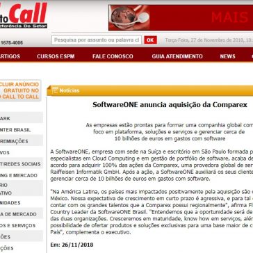 SoftwareONE anuncia aquisição da Comparex – Call to Call