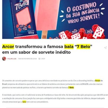 Arcor transformou a famosa bala “7 Belo” em um sabor de sorvete inédito – Publicitários Criativos