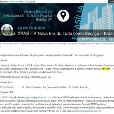 XAAS – A Nova Era do Tudo como Serviço – Brasilia – Guia do CFTV