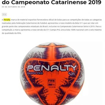 Penalty e FCF apresentam bola do Campeonato Catarinense 2019 – Fcf