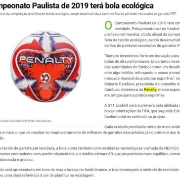 Campeonato Paulista de 2019 terá bola ecológica – Impacto News