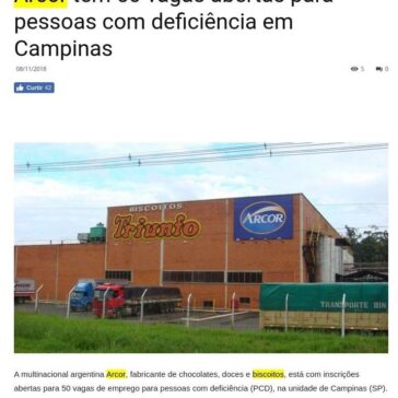 Arcor tem 50 vagas abertas para pessoas com deficiência em Campinas – Ônibus de Campinas