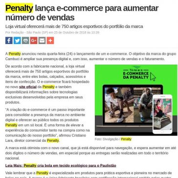 Penalty lança e-commerce para aumentar número de vendas – Máquina do Esporte