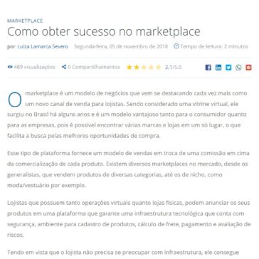 Como obter sucesso no marketplace