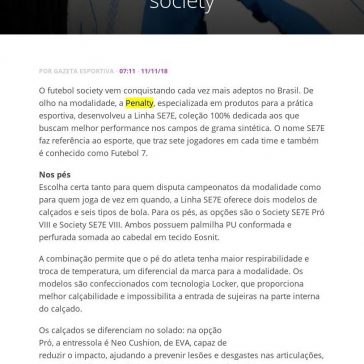 Penalty lança coleção exclusiva para society – Gazeta Esportiva