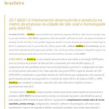 Intelbras lança OLT 100% nacional no mercado brasileiro-MTI Tecnologia