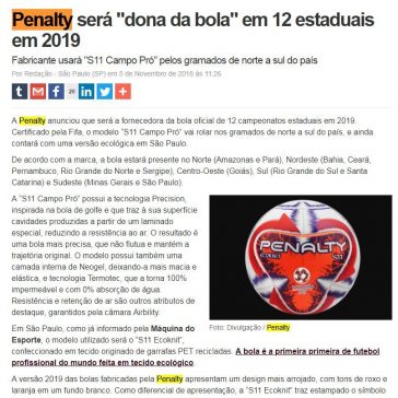 Penalty será “dona da bola” em 12 estaduais em 2019 – Máquina do Esporte
