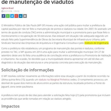 MP quer multar prefeitura de SP por falta de manutenção de viadutos – Isto É Dinheiro (On-line)