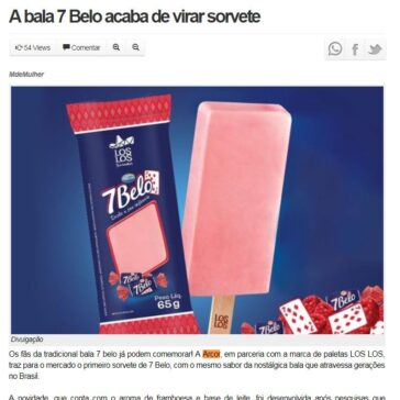 A bala 7 Belo acaba de virar sorvete – Clikado