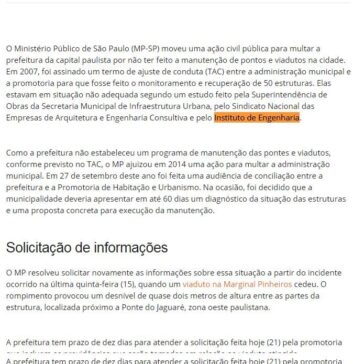 MP quer multar prefeitura de SP por falta de manutenção de viadutos – Folha do Estado