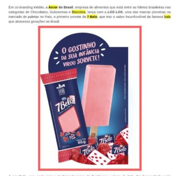 Bala 7 Belo da Arcor vira sorvete em co-branding inédito – Pure Style