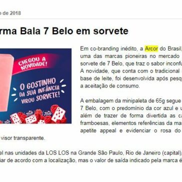 Arcor transforma Bala 7 Belo em sorvete – Taís Paranhos