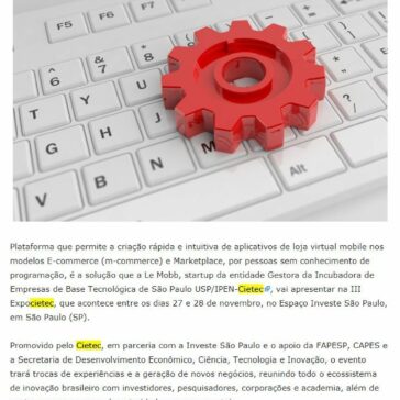 Plataforma inovadora que permite a criação de lojas virtuais e marketplaces com baixo investimento está na III Expocietec – E-Commerce News