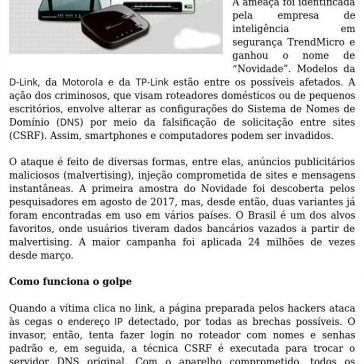 Novo ataque a roteadores pode roubar dados bancários de brasileiros-O Paralelo