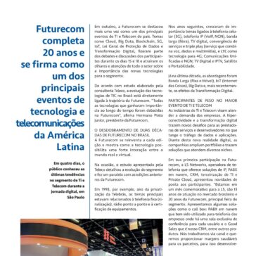 Futurecom completa 20 anos e se firma cono um dos principais eventos de tecnologia e telecomunicações da América Latina- Partner Sales