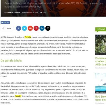 Primeira bola de futebol ecológica do mundo será utilizada no Campeonato Brasileiro de 2019 – Ciclo Vivo