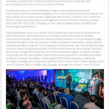 Seventh Tech Conference 2018 reúne convidados das principais empresas do setor de segurança- Revista Segurança Eletrônica
