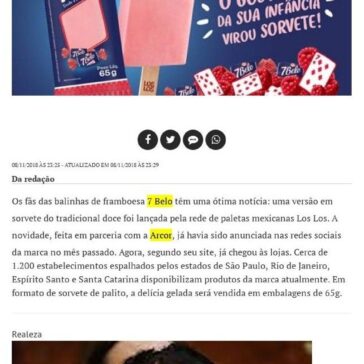 Rede lança sorvete com sabor de bala 7 Belo – BemParaná
