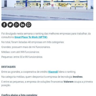 Confira a lista das melhores empresas para trabalhar em SC -Noticenter