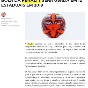 BOLA DA PENALTY SERÁ USADA EM 12 ESTADUAIS EM 2019 – Blog do Torcedor Alvirrubro Potiguar