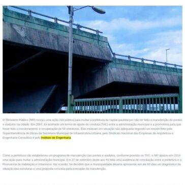 MP quer multar prefeitura de São Paulo por falta de manutenção de viadutos – Popular Mais