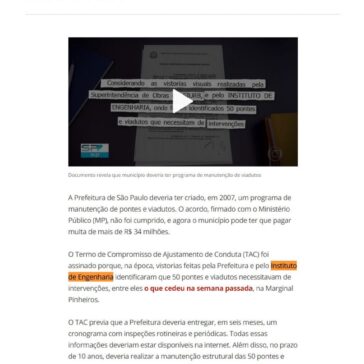 Prefeitura de SP poderá ter de pagar R$ 34 milhões por não criar programa de manutenção de pontes e viadutos – G1 São Paulo