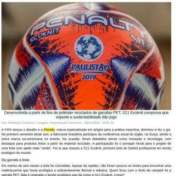 Primeira bola de futebol ecológica do mundo será utilizada no Campeonato Brasileiro de 2019 – Contexto Exato