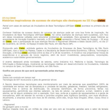 Histórias inspiradoras de sucesso de startups são destaques na II Expocietec – Feiras do Brasil