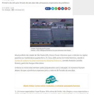 Trânsito em SP aumenta 20% após queda de viaduto na Marginal Pinheiros – Catraca Livre