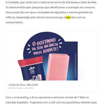 Bala 7 Belo da Arcor vira sorvete em co-branding inédito – R7 Notícias