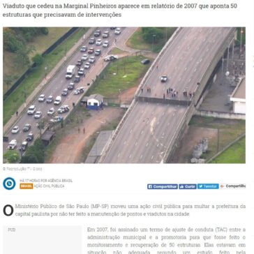 MP quer multar prefeitura de SP por falta de manutenção de viadutos – Notícias ao Minuto