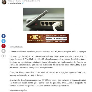 Novo golpe em roteadores rouba dados bancários de milhares brasileiros-Blog do Silva Lima