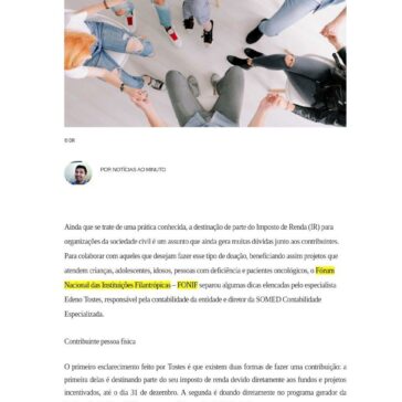 Saiba como destinar o imposto de renda para causas sociais – Plantão Policial