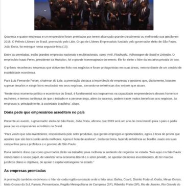 Prêmio reconhece empresas que cresceram ou melhoraram gestão em 2018 – 10/12/2018 -Tesouro Invest