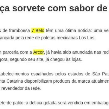 Rede lança sorvete com sabor de bala 7 Belo – Correio do Papagaio