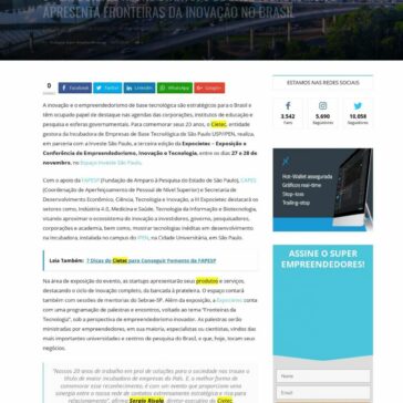 3ª ExpoCietec Reúne Startups de Base Tecnológica e Apresenta Fronteiras da Inovação no Brasil – Super Empreendedores