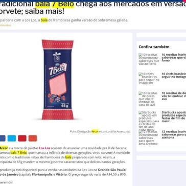 Tradicional bala 7 Belo chega aos mercados em versão sorvete; saiba mais! – Guia da Semana