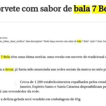 Rede lança sorvete com sabor de bala 7 Belo – Diário do Grande ABC (On-line)
