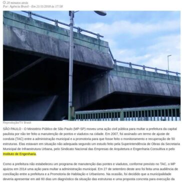 MP quer multar prefeitura de SP por falta de manutenção de viadutos – Santa Portal