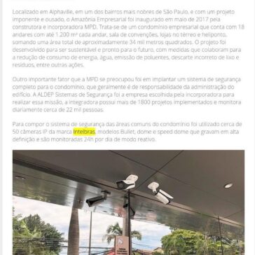 Segurança empresarial de alto padrão – Revista Segurança Eletrônica