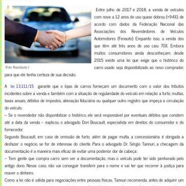 Lei dá garantias para quem compra carro usado – Cidadão Consumidor