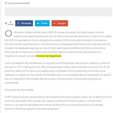 MP quer multar prefeitura de SP por falta de manutenção de viadutos – Só Fatos