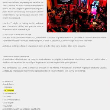 Santa Catarina Conheça as melhores empresas para trabalhar em Santa Catarina-Tropical FM