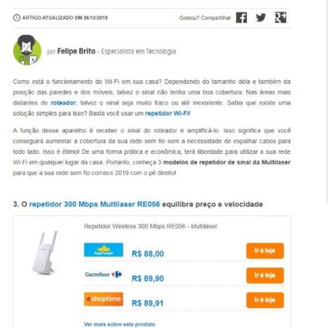 Repetidor Wi-Fi Multilaser: conheça 3 modelos para comprar em 2019 -Zoom