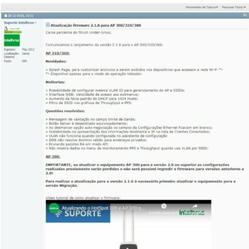 Atualização firmware 2.1.6 para AP 300/310/360- Under-Linux.Org
