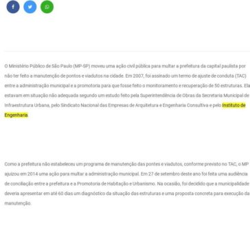 MP quer multar prefeitura de SP por falta de manutenção de viadutos – Mix Vale