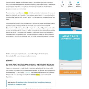 Startups Apresentam Soluções Inovadoras para Tecnologias de Informação e Comunicação na III Expocietec – Super Empreendedores