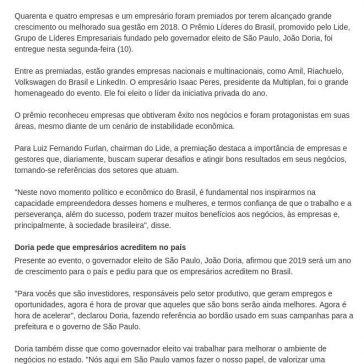 Prêmio reconhece empresas que cresceram ou melhoraram gestão em 2018- UOL