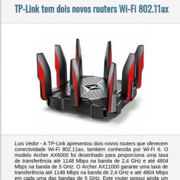 TP-Link anuncia os Archer AX6000 e AX11000, novos roteadores compatíveis com Wi-Fi 6-EexpoNews